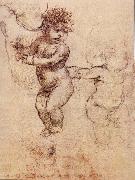 LEONARDO da Vinci Studies of children oil